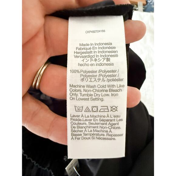 Madewell | NWT Pull-On Straight Pants in Crepe in true black | Sz L - Picture 9 of 10